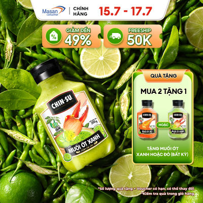 [15.7-17.7 Voucher 18% CHO ĐƠN TỪ 199k]Chai Xốt Muối Ớt Chin-Su Xanh Chai X 200Gr
