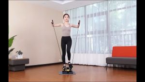 Ultimate Sup Mini Stepper With Resistance Bands - Digital Monitor and Total Body Workout - Adjustable Height and Sturdy Design