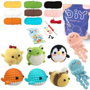 YAMAXIN 8pc Crochet Set for BeginnersInclude Step-by-Step Video Tutorials(Accessories In Random Color)