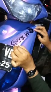 1 Set Cutting Stiker Sorry Ye - Stiker Motor & Visor