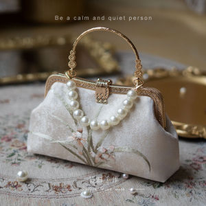 Túi Xách Thêu Thủ Công Phong Cách Trung Hoa Mới Túi Xách Cầm Tay Cho Đám Cưới Túi Xách Cho Phụ Nữ Túi Xách Bằng Vải Cotton Mềm