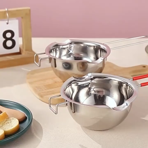 Stainless Steel Chocolate Melting Pot for Butter Cheese Durable Heating Pot Food Heating Bowl Cooking Baking Heating Tools