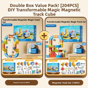 BEI JESS | Educational Magnetic Rail Cube Train Toy DIY