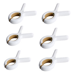 6pcs Beach Towel Clips Plastic Clothes Pins with Strong Anti-Rust Springs Heavy Duty Windproof Laundry Clothespins Fixed Peg