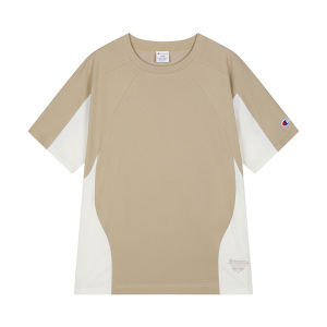 Champion | Round Neck Raglan Sleeve Mens T-Shirt Summer New Contrasting Colors Patchwork American Style Simple