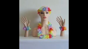 Kalung Bunga Hawai 2set & Aksesori Pesta