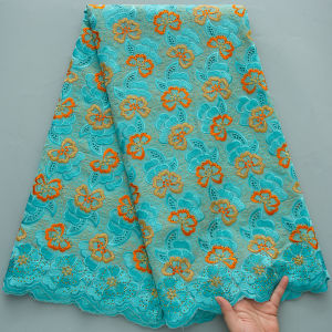 European Premium Cotton Lace & Swiss Tulle Embroidery – Lightweight Transparent Fabric for Dresses Weddings & Fashion S4599