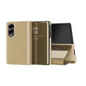 szhaiyu | Slim Plastic Shockproof Phone Case for Samsung Galaxy Z Fold 8 Ultra 7 6 5 4 3 Mirror Flip Leather Stand Protective Smart Cover