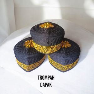 (Ecer) PECI kopiah songkok trumpah malaysia hitam motif emas mewah peci haji muslim untuk sholat pria remaja dewasa dan orang tua tebal nyaman bisa di lipat mudah di cuci dan warna tidak pudar ataw luntur