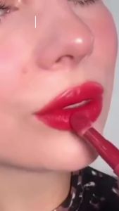 lakerain | Lip Stain Air Cushion Lip Cream 2 IN 1 Lip & Blush Waterproof Matte Lip Glaze Mouth Red Lip Mud Non-fading Non-stick Cup Makeup