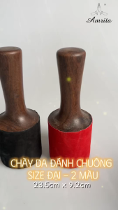 [Amrita]Chày size đại 2 màu dùng đánh chuông đồng - chuông xoay Nepal Singing Bowl Mallet Striker Leather Wrapped CXNP55