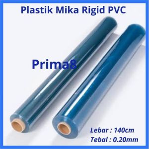 Plastik Mika Kaku Rigid PVC Bening Tebal 020mm Lebar 140cm Mika Sourvenir Ecer Meteran