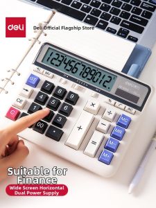 deli | Large Buttons Large Screen Financial Calculator Dual Power