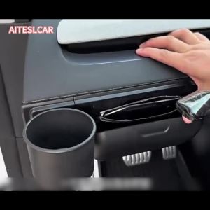 For Tesla Model Y Juniper 2026 Car Glasses Case Sunglasses Storage Box Model Y /YL 2026 Dashboard Glasses Holder Cup Holder Set