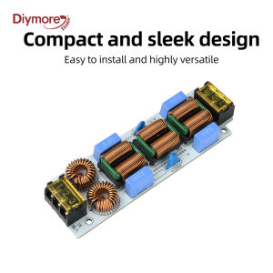 diymore | 10A AC 110V 220V EMI Filter 4 Stage Electromagnetic Interference Suppressor Power EMC Audio Amplifier Power A Module