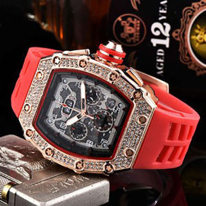 Đồng Hồ Thạch Anh Kim Cương Châu Âu Và Mỹ Mới 202 4 Đồng Hồ Thời Trang Đồng Hồ Thạch Anh Hình Thùng Sáu Kim Chạy Hai GIÂY