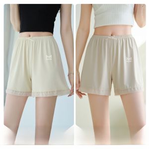 MiiOW | Quần an toàn Ice Silk mùa hè 2025 mới cho nữ Quần lót ngắn rộng rãi thoải mái tại nhà Chất liệu polyester và PU co giãn