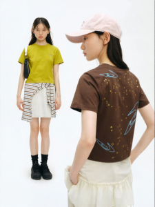 JNXS | Galaxy Design Gold And Silver Foil Cool Short Sleeve Short Fitting T-Shirt
