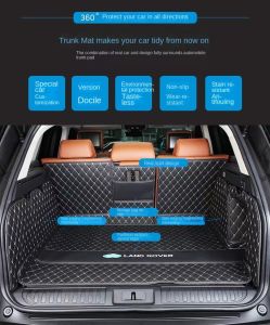 Car trunk mat For INFINITI Q60 Q70L QX30 QX50 QX56 QX60 QX70 ESQ FX EX G series JX M25 M25L Q50 boot tray cargo mat custom fit rear mat leather waterproof