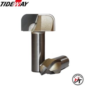 Mũi phay gỗ vuông đầu tròn CNC soi đánh rãnh bo góc làm khay gỗ decor Tideway 0501