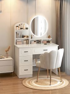 ZHUOHE | Bàn Đặt Bên Cạnh Giường Tiết Kiệm Không Gian Sang Trọng có Kệ Trang Điểm