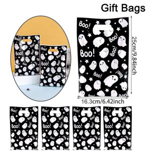 10/20/50pcs Scary Halloween Candy Bags Pumpkin Ghost Goodies Cookies Gift Packing Bags Trick Or Treat Bags Halloween Decorations