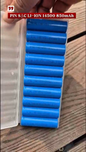 Combo 10 viên pin sạc Li-ion 14500 đầu bằng 850mAh 3.7V