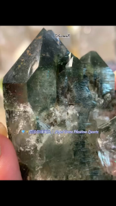 100% authentic mother natural 【尼泊尔产地的绿幽灵水晶】有小彩光🌈 |天然深绿Nepal Green Phantom Quartz(Johor ready stock)