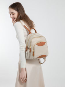 Small Backpack for Woman Commuting Bag 2025 New Trend Color Contrast Waterproof Oxford Cloth Casual Backbags Korean Fashion Design