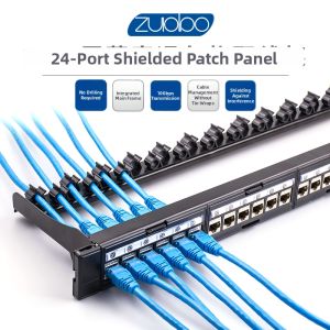 ZUOBO | RJ45 Patch Panel 19-inch Rack Mount Unshielded Direct-through Network and Phone Connection