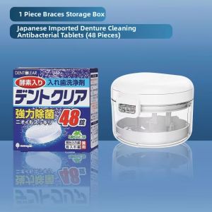 SP SAUCE | Portable Denture Storage Box with Mirror