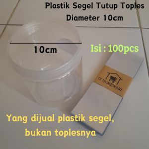 Plastik Segel Tutup Toples Diameter 10cm isi 100pcs Plastik Shrink Wrap