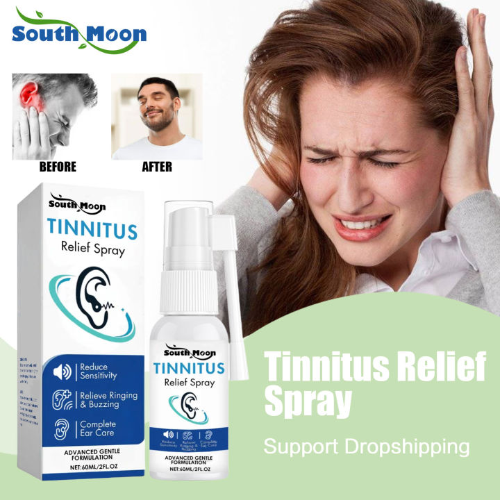 Herbal Tinnitus Relief Spray Soothe Ear Ringing Pain Swelling Prevent Inflammation Improve Hearing Loss Earwax Removal Ear Drops