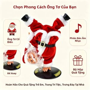 Ông Già Noel Nhảy Múa Bằng Điện Đồ Chơi Nhồi Bông Xoay Nhạc Quà Giáng Sinh Cho Trẻ Em Quà Tặng Tiệc Lễ Hội
