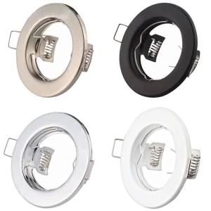 1/10PCS LED Spotlights Frame Adjustable Downlight Led Holders Cutout 60mm for MR16 GU10 Bulb Holder Recessed LED Spot Light