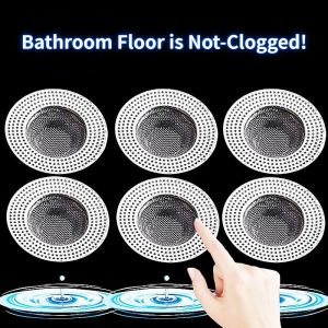 1pcs 7.8cm Bathroom Floor Drain Cover Round Filter Stainless Steel Wire Mesh Drain Hair Catcher Sewer Pipe Sealing Bathroom Drainage Plug