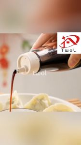 TWOL SHOP 1pcs 150mL 260mL Glass Table Condiment Bottle Seasoning Dispenser Soy Sauce Vinegar Sesame Oil Pot