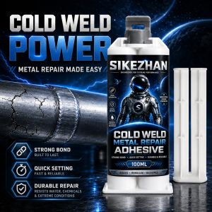 100ML Cold Weld Metal Repair Adhesive 2-Part Epoxy Glue for Steel Aluminum Iron Auto Radiator Pipe Tank Home DIY Repair