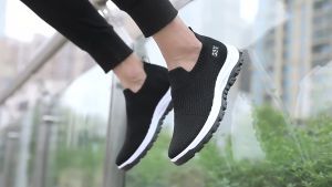 Mens Sneakers Comfortable Rubbers Shoes for Male Casual Flats Slip On Shoes Walking Jogging Shoes