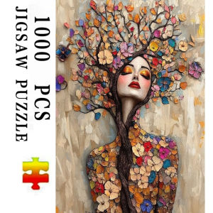 Jigsaw Puzzle for Adults 500/1000/1200/2000PCS Abstract Female Portrait Artwork Mindful Game Stress Relief Decor Gift