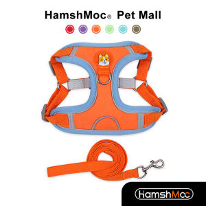 HamshMoc Soft Dog Harness And Leash Set Adjustable Pet Vest Durable Leash With Quick Release Buckle For Small Medium Large Dogs
