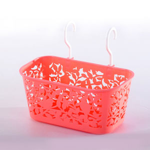 Hanging Basket Storage Storage Basket Kitchen Bathroom Toilet Dormitory Toilet Plastic Tape Hanging Hook Small Basket Mini