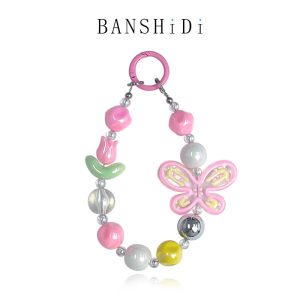 Móc Điện Thoại Tay Cầm Vòng Tay Thắt Nút Bướm Trang Trí Móc Khóa Điện Thoại Thủ Công DIY Trang Trí Vòng Tay Trang Trí