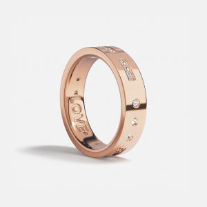 Morse Code LOVE Couple Rings White