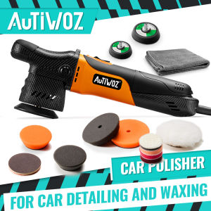 AUTIWOZ W02 Mini Dual Action Car Polisher 12mm Orbit 2 Inch 3 Inch DA Polishing Machine 650W 7000RPM Detail Buffer for Detailing
