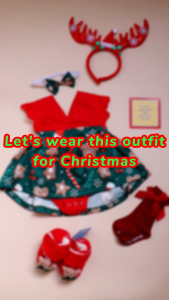 Baby Girl Christmas Romper Dress Lace Sleeveless Tutu Dress Xmas Outfit with Headband My First Christmas Clothes