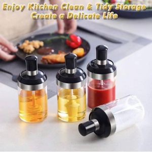 IRhea Glass Jar Spice Airtight Containers Glass Seasoning Jar seasoning Bottle kitchen Storage Dispensers