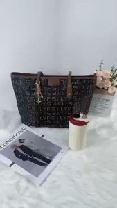 NANJIA Simple Tote Womens Bag Fashion Large Capacity Classic Model Shoulder Bag Printed Commuter Underarm Womens Bag