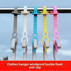 MONLEYTA | Long Clothes Drying Rack Clips Anti-Slip Clothes Hanger Windproof Lock Buckle Laundry Line Holder Extended Arm Plastic Coat Hangers