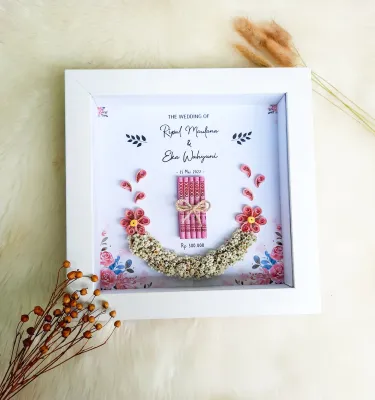 (SEHARI JADI) Mahar Rustic Minimalis Quiling Paper